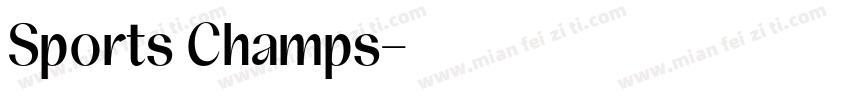 Sports Champs字体转换